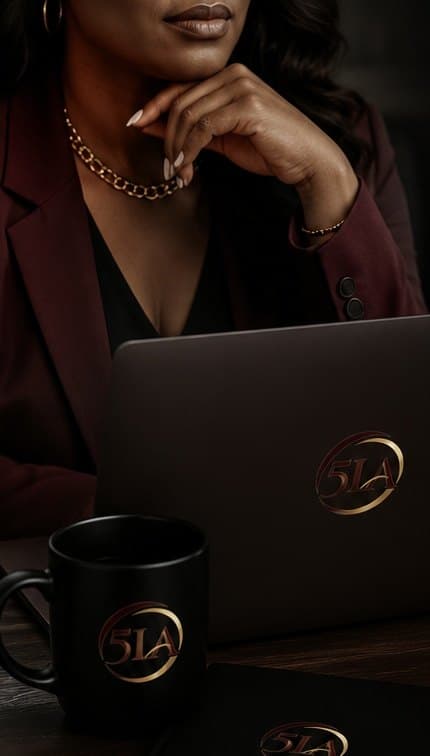 A leader at work in a 5 Loaves Agency–branded environment